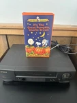 Hitachi Vcr Video Cassette Player With Peanuts The Great Pumpkin No Remote. Fixed Price $34.99.