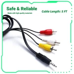 5FT Av A/v Audio Video Tv Cable Fits For Panasonic PV-GS33 PV-GS65 PV-GS120 P/c. Fixed Price $7.48.