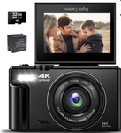 Digital Camera 4K 64MP Vlogging Auto-focus 18X Zoom With 3" 180 Flipscreen 32GB. Fixed Price $34.99.
