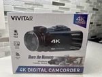 Vivitar Digital Camcorder Touch Screen DVR4K-BLK Black 18X Zoom New Sealed. Fixed Price $80.00.