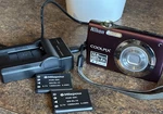 Nikon Coolpix S3000 Camera Bundle 12MP 4X Zoom Lcd EN-EL10 Batteries Charger. Fixed Price $120.00.