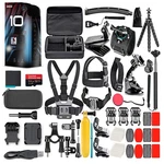 Gopro HERO10 - Waterproof Action Camera + 64GB Card And 50 Piece Accessory Kit. Fixed Price $445.95.