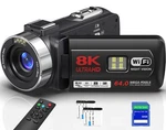 Yollner 8K Video 64MP Camcorder Ir Night Vision Vlogging Camera, Black. Fixed Price $170.05.