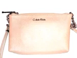 Calvin Klein Crossbody Bag Womens Small Mini Beige Chain Strap Saffiano Look. Fixed Price $15.74.