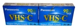 2 Lot Panasonic Vhs-c Super High Grade Camcorder Videocassette Tape Sealed (T5). Fixed Price $11.99.
