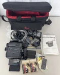 Hitachi VM-E25A 8MM Camcorder Lot W/ Bag, Light, Manual, Batteries, Tapes. Fixed Price $40.00.