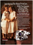 Print Ad, 1992 Sharp VL-MX7U Twincam Two Built-in Lenses Cute Girls Curls. Fixed Price $13.50.
