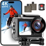4K60FPS 30MP Action Camera With Front Lcd And Touch Rear Screens, Underwater. Fixed Price $83.99.