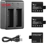 Vemico Action Camera Battery, 3X1050MAH Rechargeable Sports. Fixed Price $21.37.