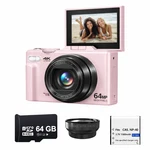 Digital Camera 4K 64MP Vlogging Auto-focus 16X Zoom With 3" 180 Flipscreen 64GB. Fixed Price $69.99.