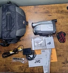 Jvc GR-AXM17U Compact Vhs Camcorder Digital Video Camera W/ Case & Accessories. Fixed Price $67.49.