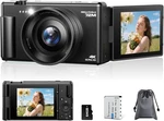 Camworld Digital Camera 4K, 72MP Autofocus Vlogging With 2.8" 270 Flip Sc. Fixed Price $106.61.