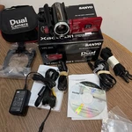 Sanyo Xacti VPC-ZH1 Dual Camera Camcorder /video And Case Box , Accessories. Fixed Price $50.00.