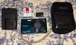 Sony Cyber-shot DSC-W230 12.1MP Digital Camera Blue Zeiss Lens Charger And Case. Fixed Price $149.97.