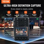 1440P Hd Police Body Camera, 128GB With Audio Video Recording Picture,. Fixed Price $121.08.