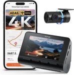 70MAI 4K Dash Cam Front And Rear With Starvis, Built In 5GHZ A800S-1, Black. Fixed Price $136.17.