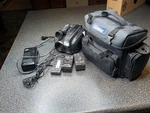 Panasonic Palmsight PV-L557 Camcorder With Battery, Charger, Bag, And Manual. Fixed Price $45.00.
