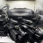 Vintage Jvc Camcorder Lot Powers Untested Function GR-35 And GR-S55 BATTSX6. Fixed Price $110.00.