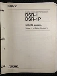 Original Sony Service Manuals Models: DSR-1P Vintage Digital Recorder. Fixed Price $120.95.