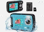 Ishare Underwater CAMERA,4K 48MP 17FT Waterproof For Snorkeling,dual Auto. Fixed Price $92.78.