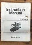 Hitachi VM-2000A Video Camera User / Owner Manual *original*. Fixed Price $19.97.