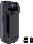 Mini Body Camera 1080P With Audio & Video Recording Small Pov 64G Card. Fixed Price $51.82.