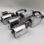 Lot Of 6 Canon Minidv Handheld Camcorders Silver Various Models Untested. Fixed Price $175.00.