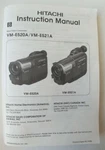 Hitachi VM-E520A/VM-E521A Instruction Manual, English & French. Fixed Price $6.29.
