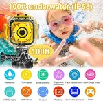 Prograce Kids Camera Waterproof Toy Children Digital Action - Yellow. Fixed Price $31.58.
