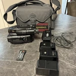 Sony Handycam Video 8 CCD-TR21 Camera Recorder, 3 Batteries, Charger, Case. Fixed Price $89.95.