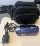 Sony Handycam HDR-CX240 Camcorder Blue 54X Zoom With Case Charger. Fixed Price $175.00.