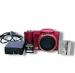 Olympus SZ-14 Silver Digital Camera, Red, Near Mint + 4GB Sd Card Charger. Fixed Price $120.00.