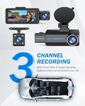Baeasu Dash Cam Front And Rear, 2.5K+1440P, 32GB, Channel, J07 - Blue. Fixed Price $50.05.