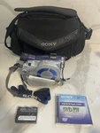 Sony Handycam DCR-DVD300 Digital Video Camera Blue Silver 120X Zoom Nightshot. Fixed Price $75.00.