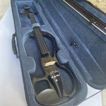 Cecilio 4/4CEVN-2BL Solid Wood Black Electric Violin W/ Case And Bow. Fixed Price $110.00.