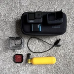 Gopro HERO9 Black Camera Accessory Bundle With Case, Battery, Mount. Fixed Price $150.00.