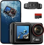 Oddv 5K30FPS Waterproof Action Camera With 64GB Card, IPX7 & 34FT Underwater. Fixed Price $97.84.