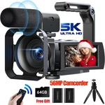 Camcorder 5K 56MP Touch Screen Video Camera 16X Zoom Podcast Recorder &tripod. Fixed Price $113.99.
