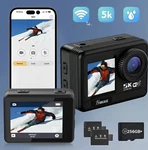 Forcase 5K Ultra Hd Wi-fi Action Camera 16MP Water Resistant Black. Fixed Price $89.99.