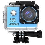 Vemont Action Camera, 1080P 12MP Sports Full Hd 2.0 Inch Blue. Fixed Price $30.15.