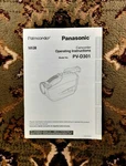 Operating Instructions Camcorder Panasonic Palmcorder Vhsc Model No. PV-D301. Fixed Price $5.75.