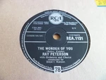 Ray Peterson: The Wonder Of You 1959 Rca 78RPM Rare Ex+/nm Superb. Fixed Price $235.11.