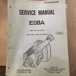 Canon E08A Video Camera Repair Manual Service Guide. 8MM Camcorder. Fixed Price $40.00.