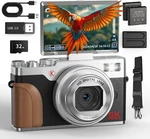 Digital Cameras 5K 18X 64MP Flip Screen Video For Youtube W/ 32GB Tf Card. Fixed Price $97.99.