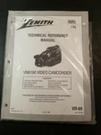 Zenith Technical Reference Manual Model VM6190 Video Camcorder F2. Fixed Price $12.41.