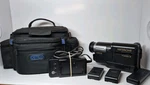 Hitachi VM-E230A 8MM Camcorder Powers On Untested Bag Charger Batt Remote. Fixed Price $64.73.