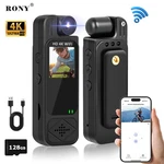 Rony 128GB 4K Body Camera With Audio And Video Recording Night Vision 180. Fixed Price $99.75.