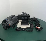Hitachi Vntg VM-E25A 8MM Video Camera Recorder W/batteries,charger,cords, As Is. Fixed Price $70.00.