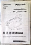 Panasonic Camcorder Manual Only PV-L550/ L650 Operating Instructions. Fixed Price $23.99.