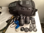 Nikon D3200 Digital Slr Camera Kit W/ 18-55MM And 55-200MM Vr Lenses +extras. Fixed Price $268.00.